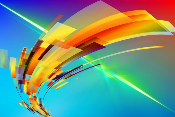 Linee colorate su sfondo blu