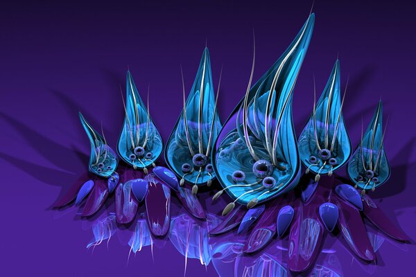 Frntacustico fiore di colore blu