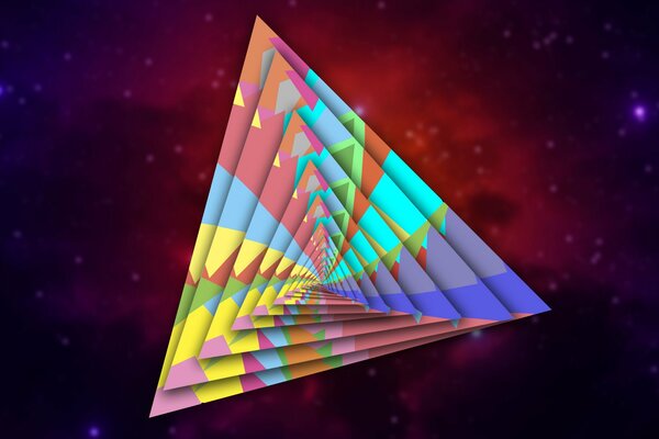Triangolo multicolore raffigurano l infinito