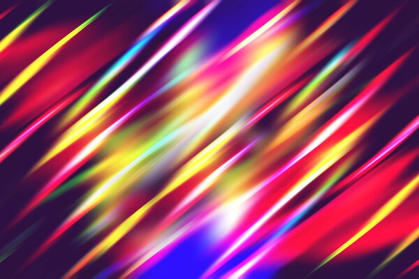 Rayas multicolores como rayos de luz