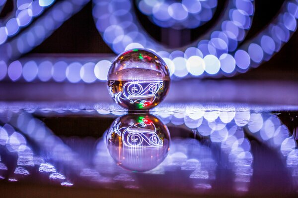 Ball glare reflection photo