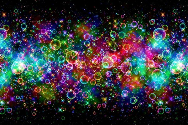 Bulles de beauté arc-en-ciel