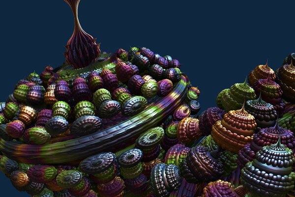 Astrazione nei toni del blu, verde e viola