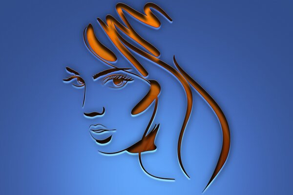 Logo. Der Blick des Mädchens