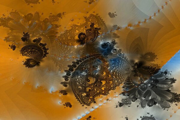 Abstraction of a color pattern in orange tones