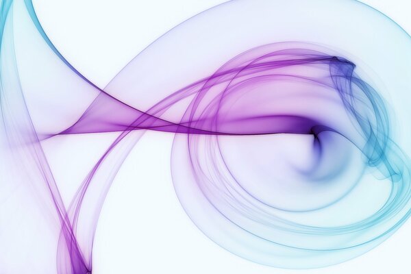 Violet bleu fumée sur blanc