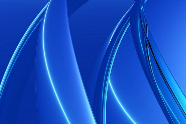 Blue background with curved arcs