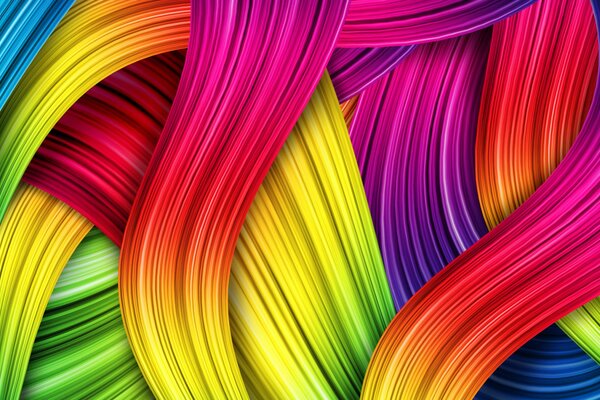 Líneas abstractas coloridas y brillantes
