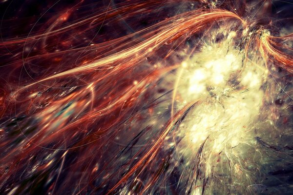 Streams of fiery energy in the form of lines