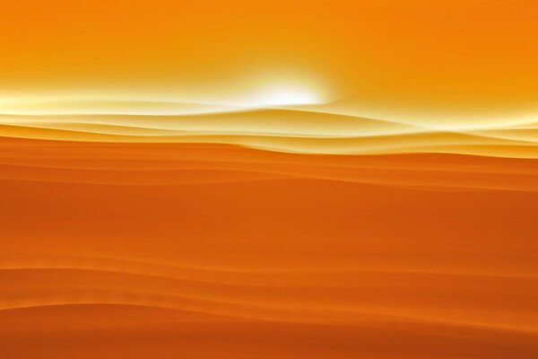 Il deserto delle dune e il suo tramonto