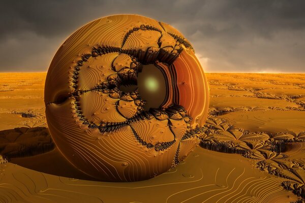 Mustard -colored abstract core
