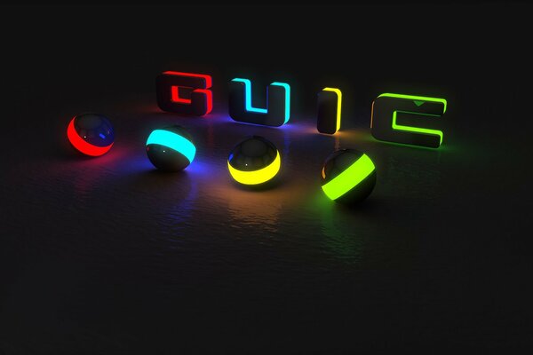 Mot de lettres avec rétro-éclairage lumineux