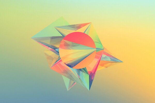 Complessa figura geometrica multicolore