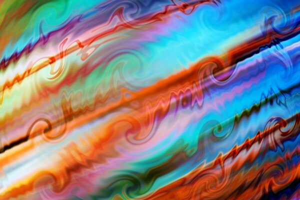 Acqua mescolata con vernici colorate