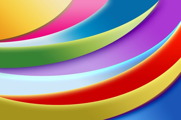 Colorful bright lines in the form of a rainbow
