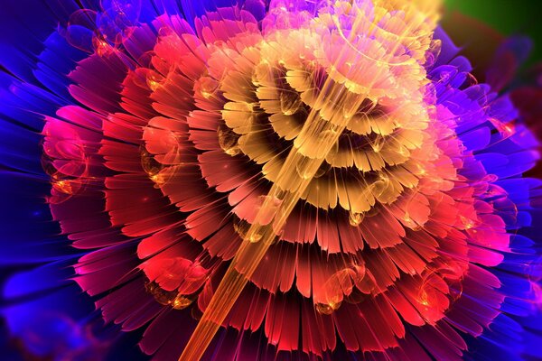 Abstracción de color similar a una flor
