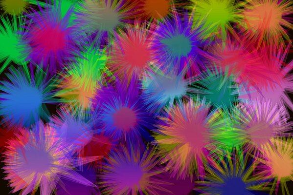 Formes abstraites de couleur vive de salut, feu d artifice