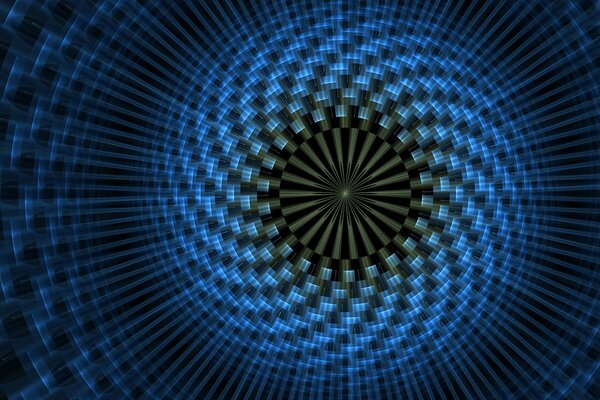 Círculo espiral negro y azul