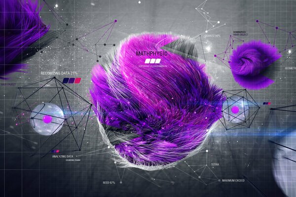 Formas geométricas de color púrpura