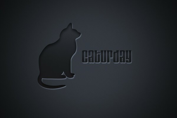 Logo Caturday with a cat on a dark background.