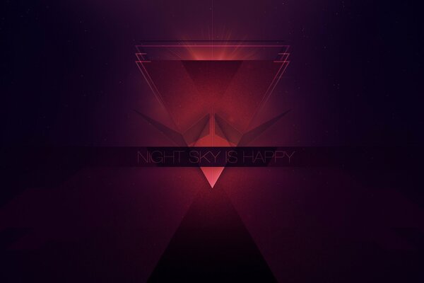 Abstract background with a triangle in the middle