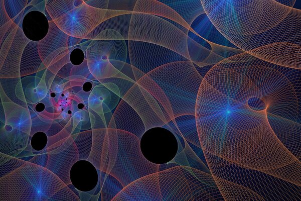 Forma de color con abstracción