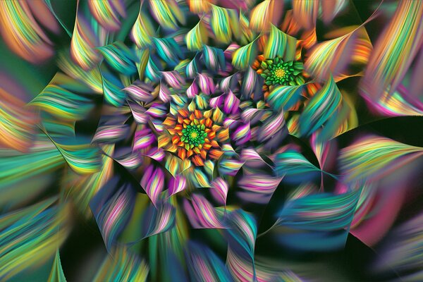 Background in the form of a multicolored flower abstraction