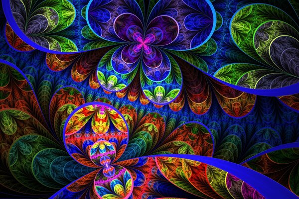 Petali di fiori luminosi multicolori