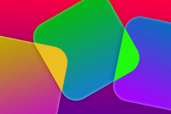Quadrati colorati con angoli arrotondati