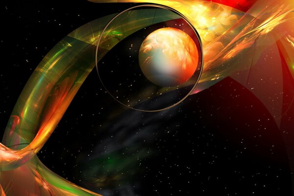 Beautiful abstraction with space on the background