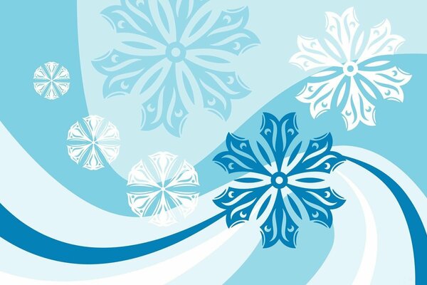 Fiocchi di neve grafica vettoriale linee e strisce