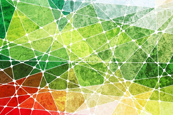 Struttura geometrica delle tonalità verde-rosso