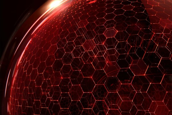 Sphère abstraite composée d hexagones