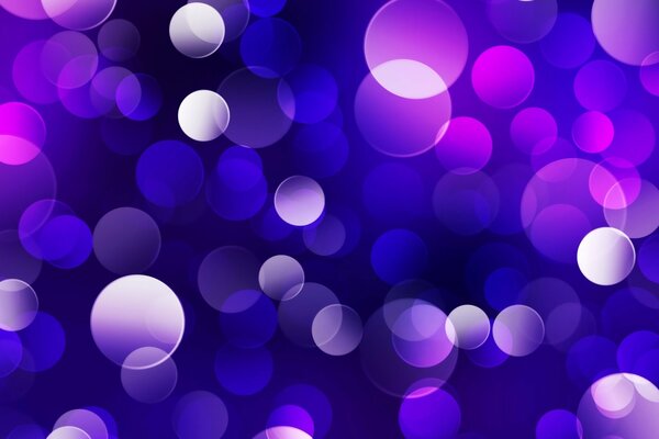 The glare of light circles of purple hue combined with blue
