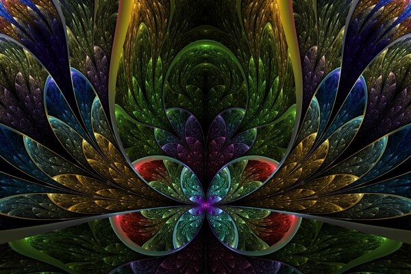 Semicerchi simili a petali, multicolori