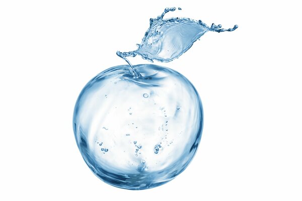 Mela di vetro di colore dell acqua ghiacciata