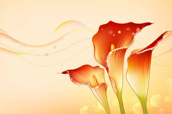 Fiori di kalym per cartoline inserite