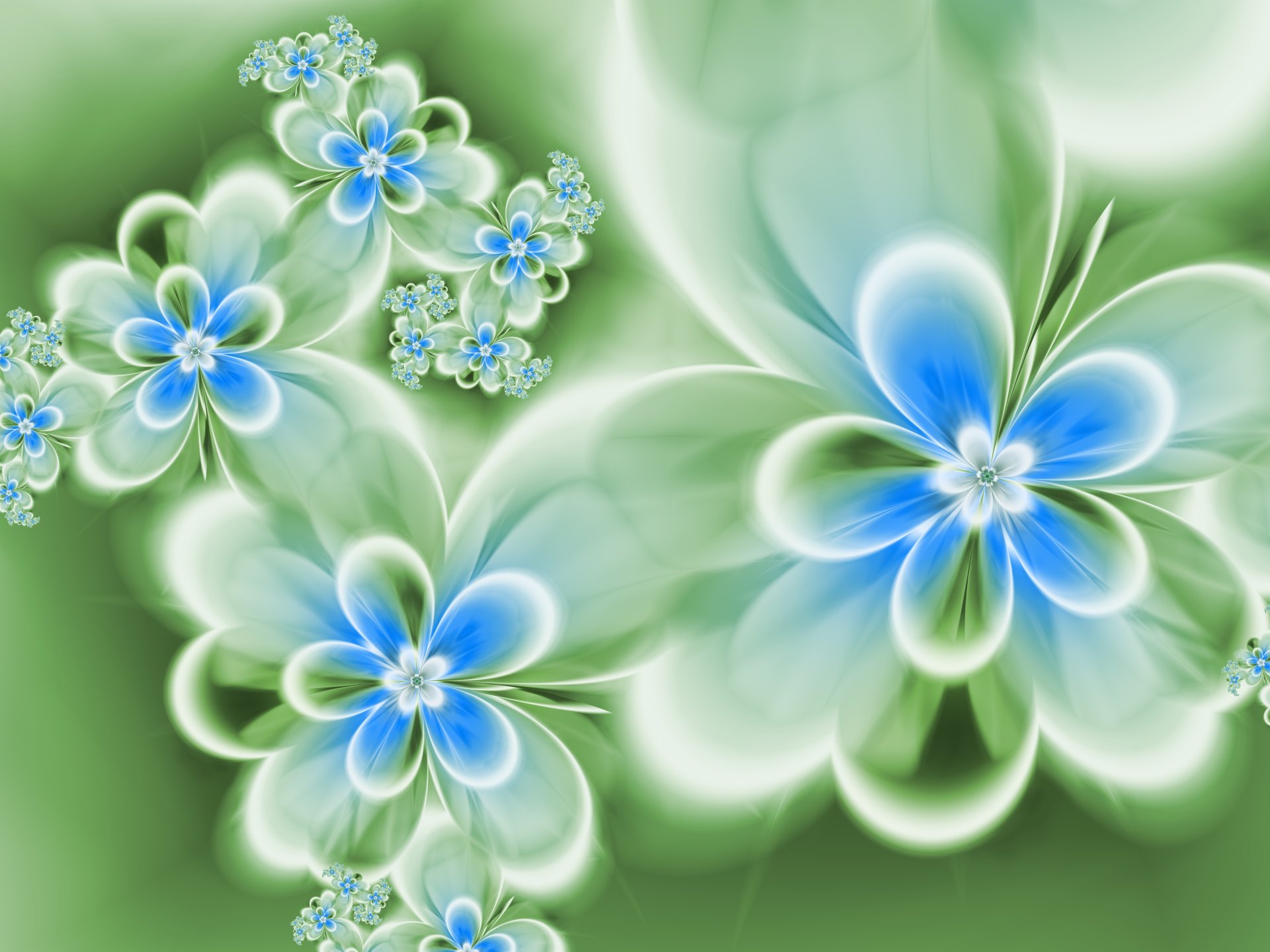 blumen blau abstraktion