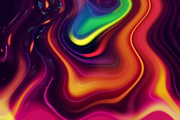 Wavy pattern in rainbow color