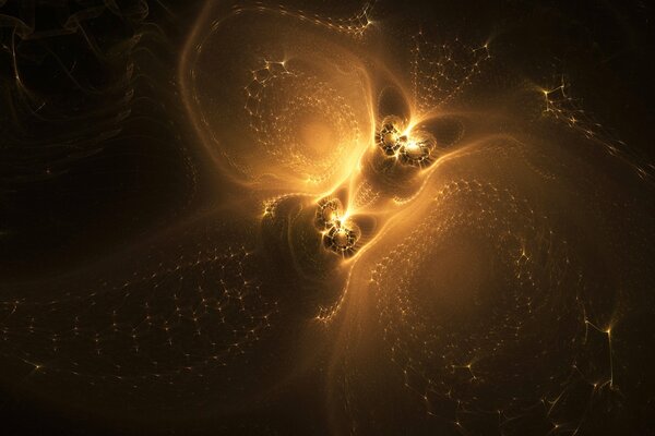 The glow of a fractal pattern in the network