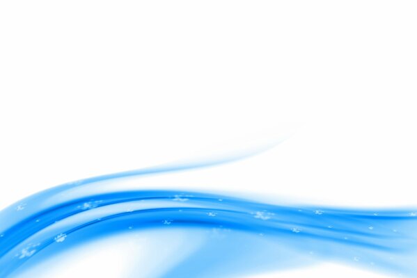 Blue curving lines on a white background