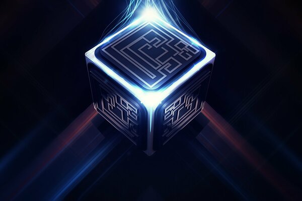 The cube is a maze. Digital Art