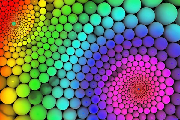 Fractal graphics in a web of colored circles
