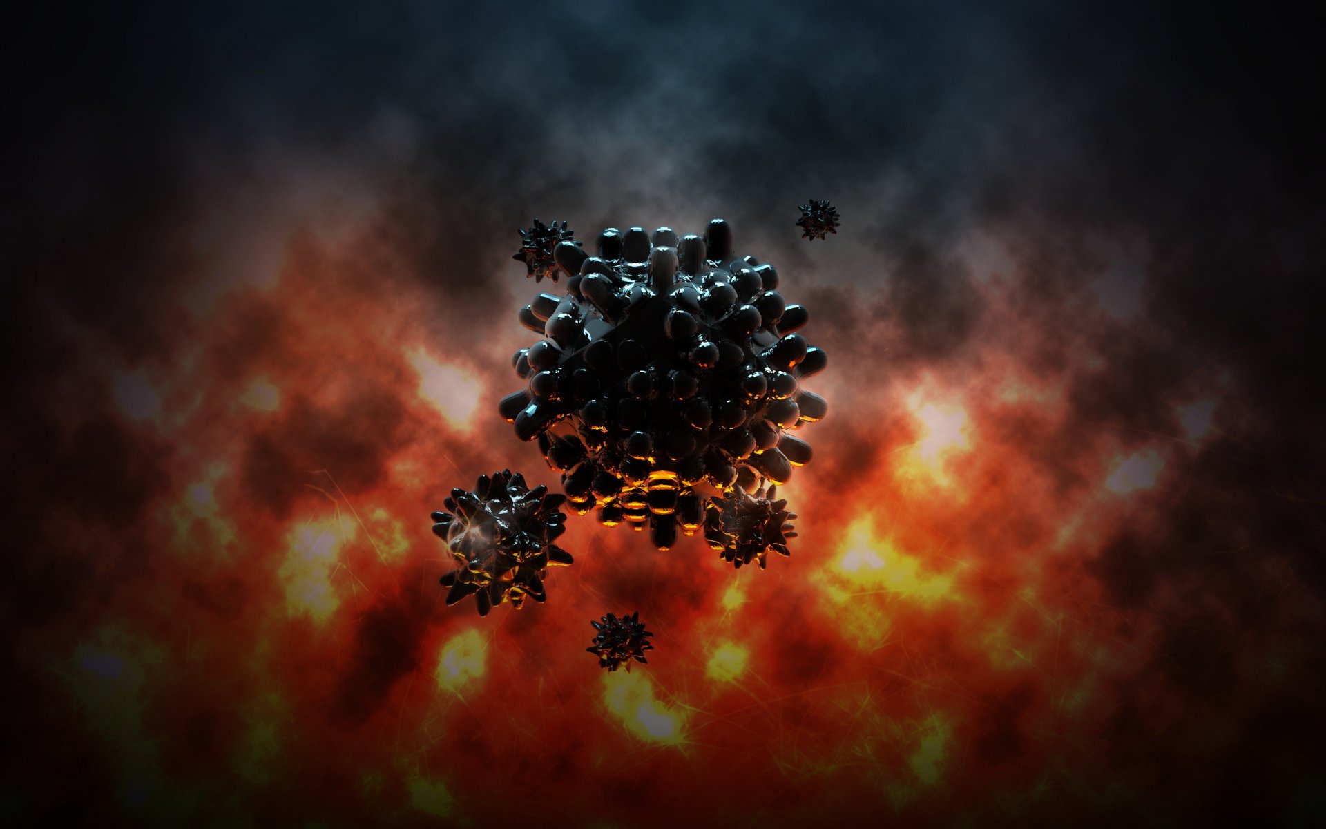 mines explosion creative graphic