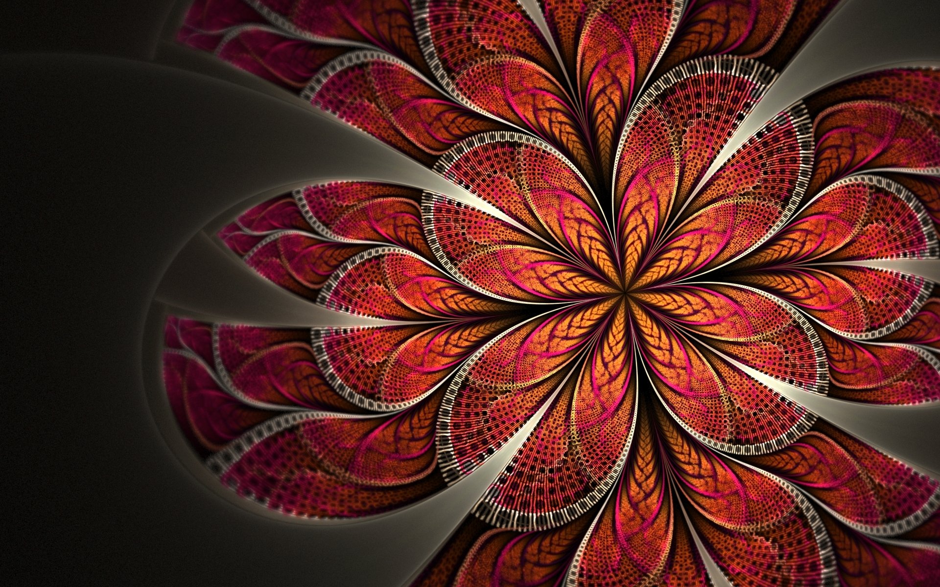 art pattern red flower petal