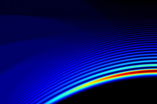 Wave diffraction in blue