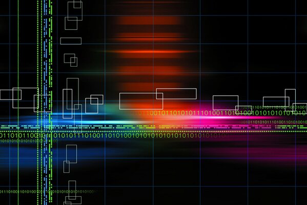 Abstraction arc-en-ciel sous forme de schéma