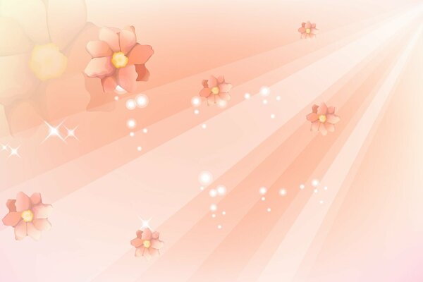 Pink light with sequins and flowers