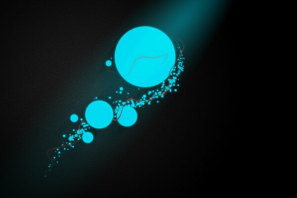 Abstract blue circles