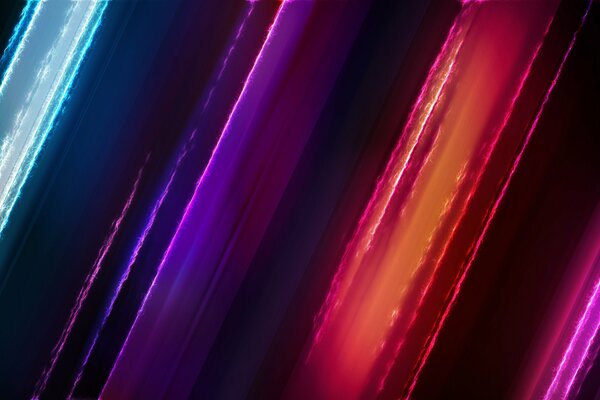 Lignes multicolores abstraites avec des reflets de lumière